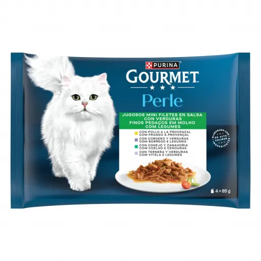 Gourmet Perle Mini Filetes com Legumes em Molho saquetas 4x85gr