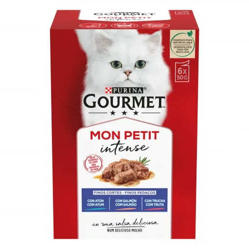 Gourmet Mon Petit Multipack Selezione di Pesci: Tonno, Salmone e Trota	