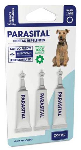 Parasital Pipetas Repelentes para Cães Médios de 10 a 25 Kg