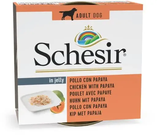 Schesir Comida Húmeda de Pollo con Piña y Zanahorias para Gatos