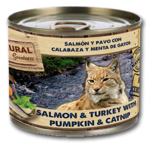 Comida Húmida de Salmão, Peru, Abóbora e Catnip para Gatos