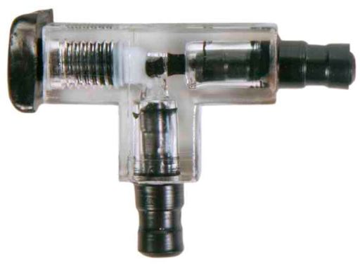 T-Connector with Valve transparant Ø 5 Mm. T-Connector with Valve transparant Ø 5 Mm.