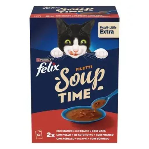 Purina Felix Multipack 6 Soup Original Sele&ccedil;&atilde;o do Campo