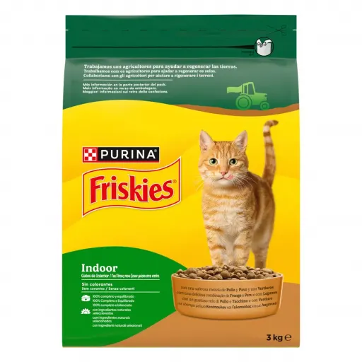 Purina Friskies Gatos Indoor com Legumes