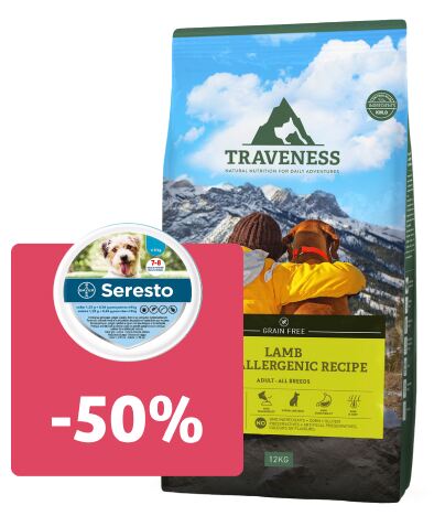 + Traveness Grain Free Lamb Hypoallergenic Recipe 12 Kg + Traveness Grain Free Lamb Hypoallergenic Recipe 12 Kg