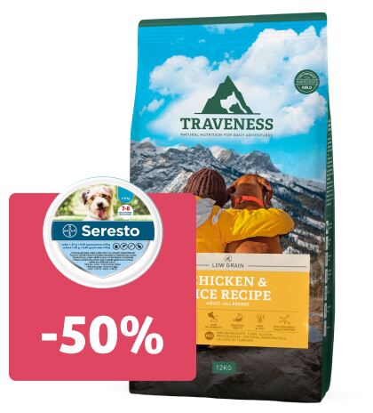+ Traveness Low Grain Chicken&Rice Recipe 12 Kg + Traveness Low Grain Chicken&Rice Recipe 12 Kg