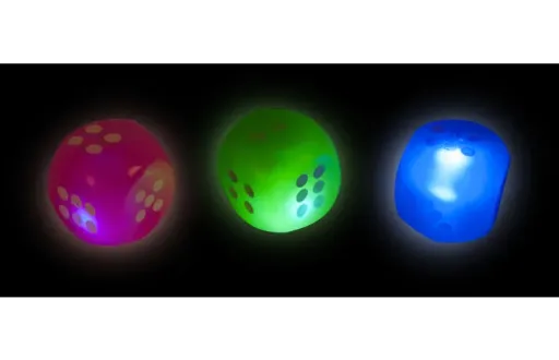 Flamingo Dice With Light For Cats