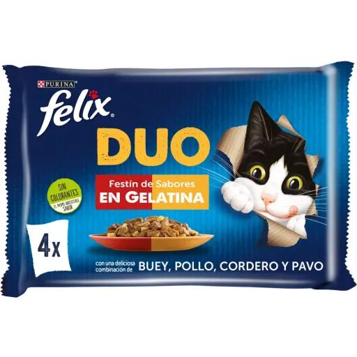 Purina Felix Multipack Assortiment Fantastic Duo F&ecirc;te des sabres en g&eacute;latine