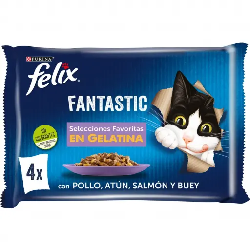 Purina Felix Multipack Fantastic Selecciónes Favoritas en Gelatina Purina Felix Multipack Fantastic Selecciónes Favoritas en Gelatina