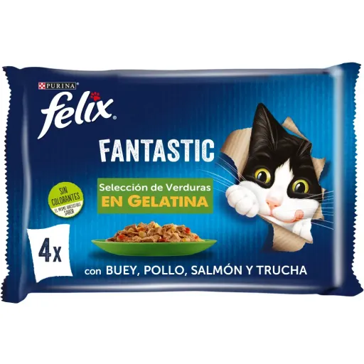 Purina Felix Multipack Fantastic Selección con Verduras y Legumbres en Gelatina Purina Felix Multipack Fantastic Selección con Verduras y Legumbres en Gelatina