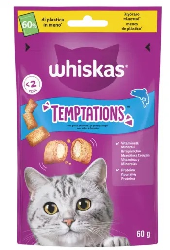 Whiskas Temptation pour chats s &agrave; saveur de saumon