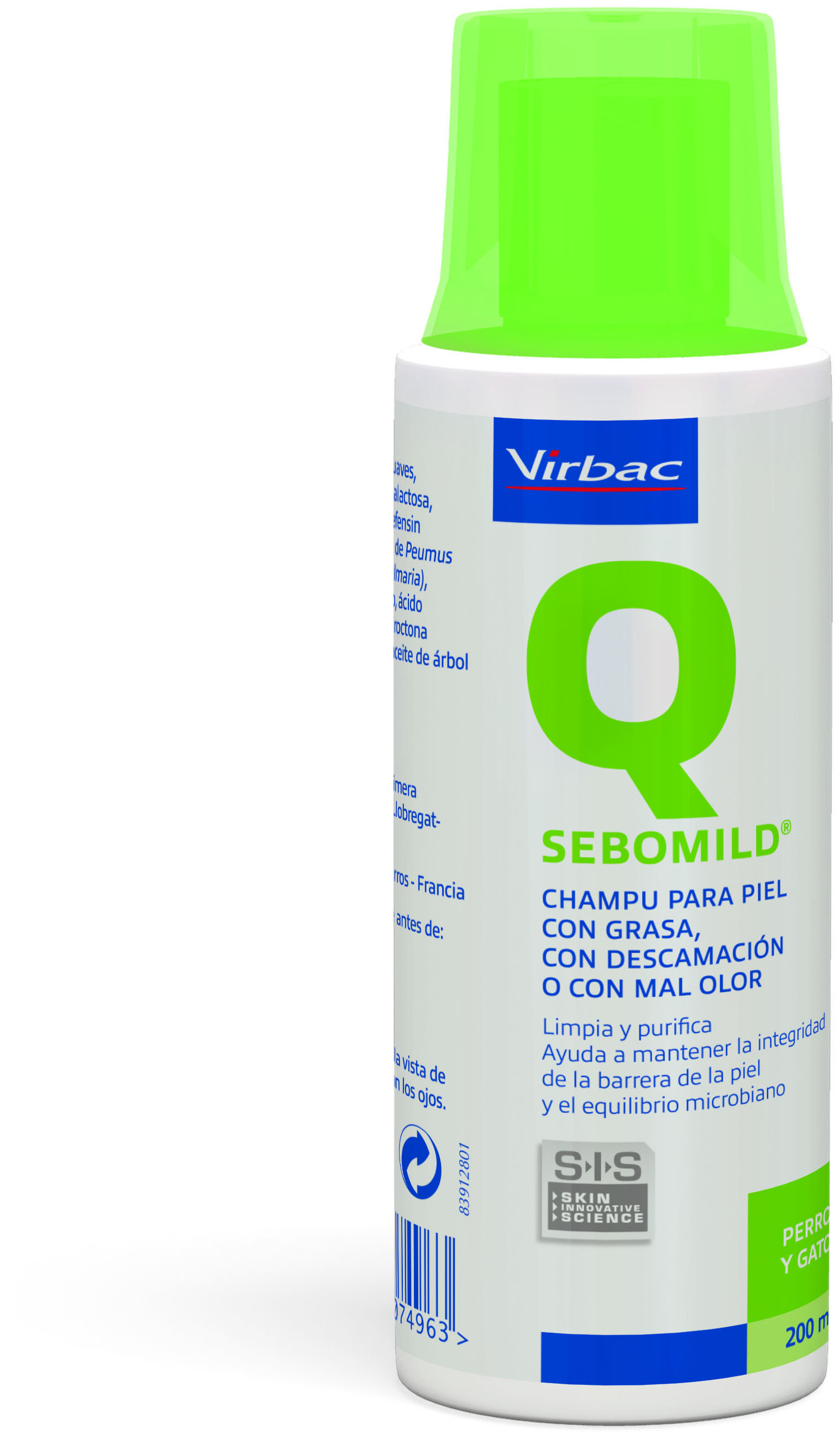 Virbac Sebomild Shampoo de Pele Oleosa para Cães e Gatos Petness Portugal