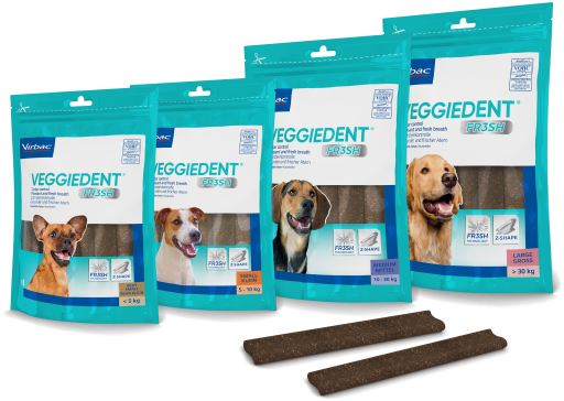 VeggieDent FR3SH, Barras Vegetais para Higiene Oral dos Cães