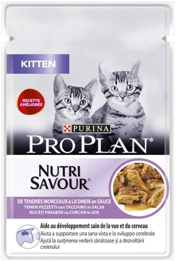 Kitten NutriSavour saqueta de Peru em Molho