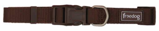 Freedog Collar Basic de Nylon Marr&oacute;n