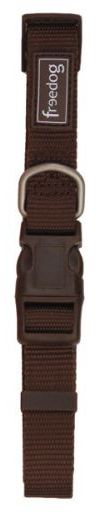 Freedog Collar Basic de Nylon Marr&oacute;n