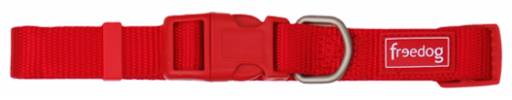 Freedog Collar Basic de Nylon Rojo Rojo