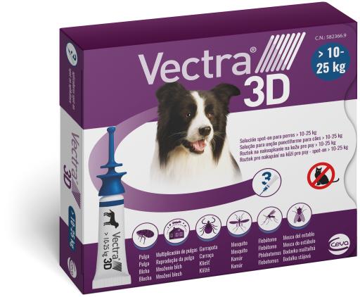 3D Antiparasitic Pipettes for Dogs from 10-25kg