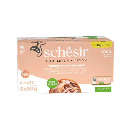 Schesir Thunfisch mit Lachs Multipack für Katzen
