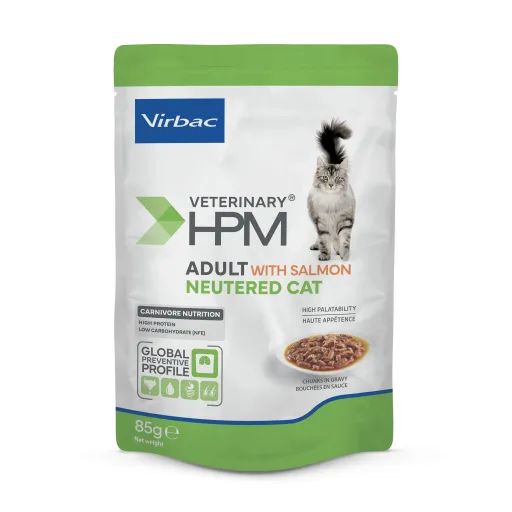 HPM Neutered Adult Neutered Wet Food for Cats with Cats with Salmon