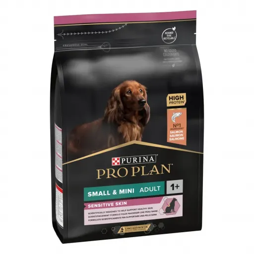 Purina Pro Plan Small&Mini Adult Sensitive Skin Optiderma Rico en Salmón  Purina Pro Plan Small&Mini Adult Sensitive Skin Optiderma Rico en Salmón