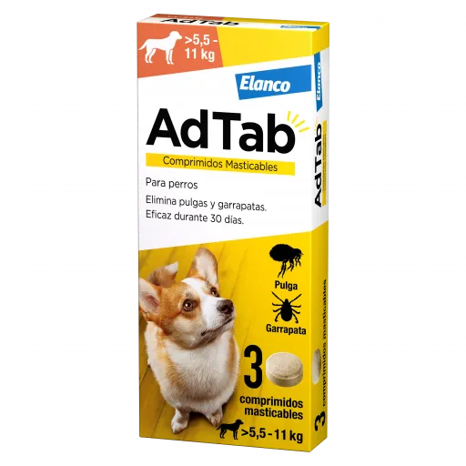 AdTab AdTAb Tableta Masticable Antiparasitaria para Perros (>5,5-11 kg)