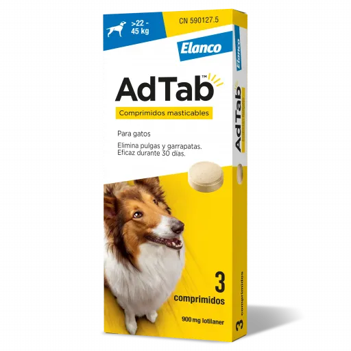 AdTab AdTAb Tableta Masticable Antiparasitaria para Perros (>22-45 kg)