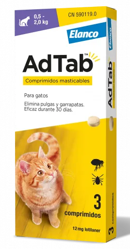 AdTab AdTAb Tableta Masticable Antiparasitaria para Gatos (0.5-2kg)