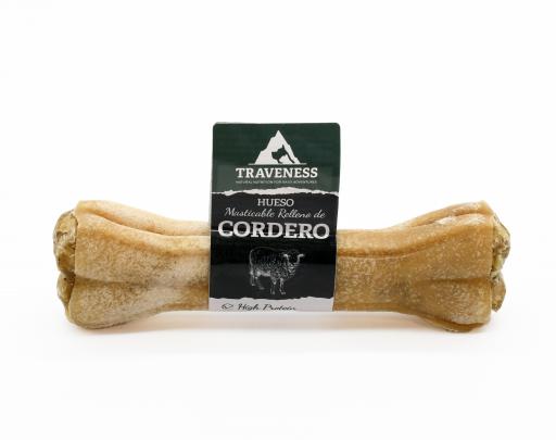 Traveness Hueso masticable relleno de cordero