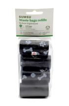 Bolsas Higiénicas para Perros - Pack de 8 Rollos Negro 8 Rollos