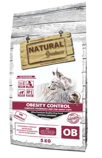 Natural Greatness Veterinary Diet Cat Obesity Control, com Peru & Frango Natural Greatness Veterinary Diet Cat Obesity Control, com Peru & Frango