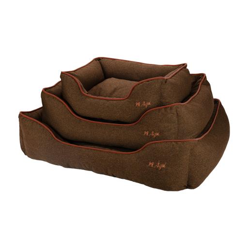 Agui Cama Retangular Cottage, Castanho Russet Agui Cama Retangular Cottage, Castanho Russet