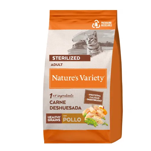 Nature's Variety Pienso Adult Sterilised Healthy Grain Pollo para Gatos