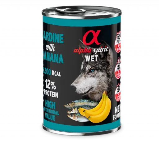 Alpha Spirit Sardine mit Banane Nassfutter f&uuml;r Hunde