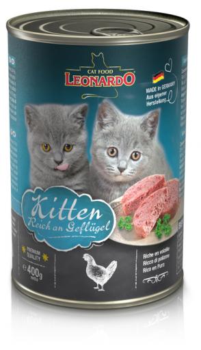 Leonardo Nourriture humide pour chaton riche en oiseau pour chatons
