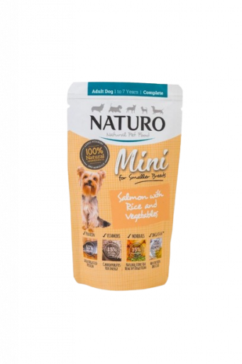 Naturo Wet Food of Salmon and Rice for Mini Breed Dogs
