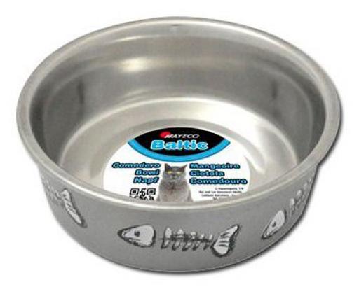 Nayeco Comedero Inoxidable Baltic para Gatos Gris