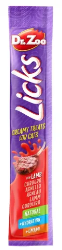 Dr. Zoo Snack L&iacute;quido Licks de Cordero para Gatos