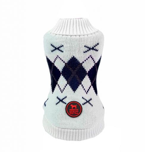 Freedog Diamond Sweater White