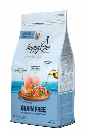 happyOne Mediterraneum Grain Free Gatos Esterilizados de Carne Fresca