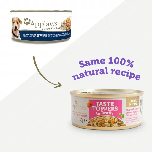 Applaws Topper Chicken, Salmon and Vegetables in Broth Wet Food for Dogs