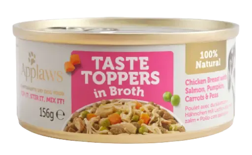 Applaws Topper Chicken, Salmon and Vegetables in Broth Wet Food for Dogs