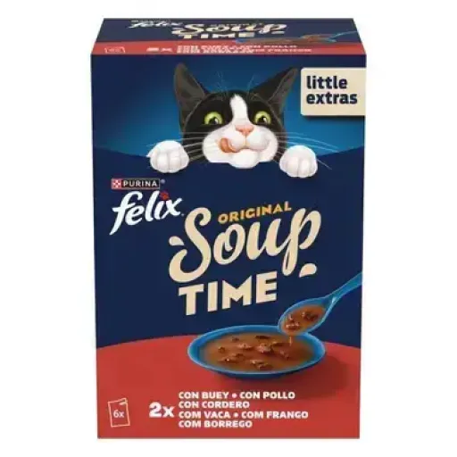 Purina Felix Purina Felix Soup Time Original de Frango, Cordeiro e Borrego para Gatos