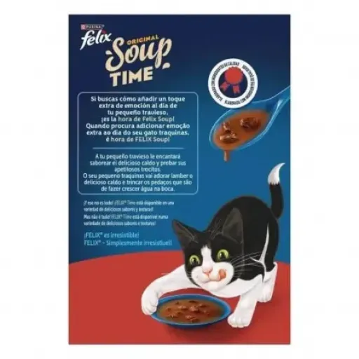 Purina Felix Felix Soup Carne (6X48G)
