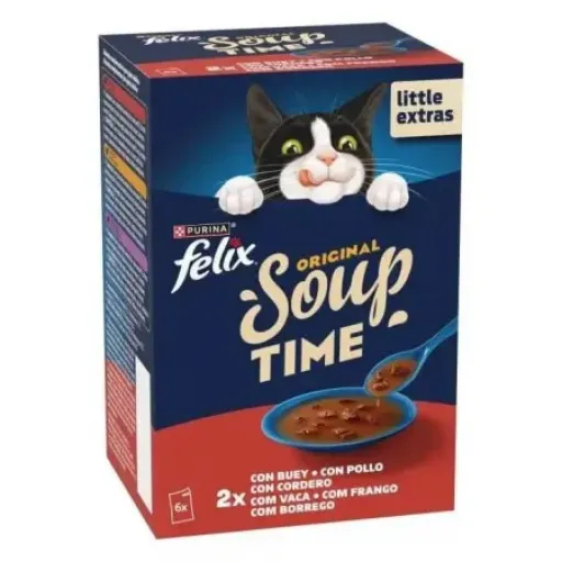 Purina Felix Felix Soup Carne (6X48G)