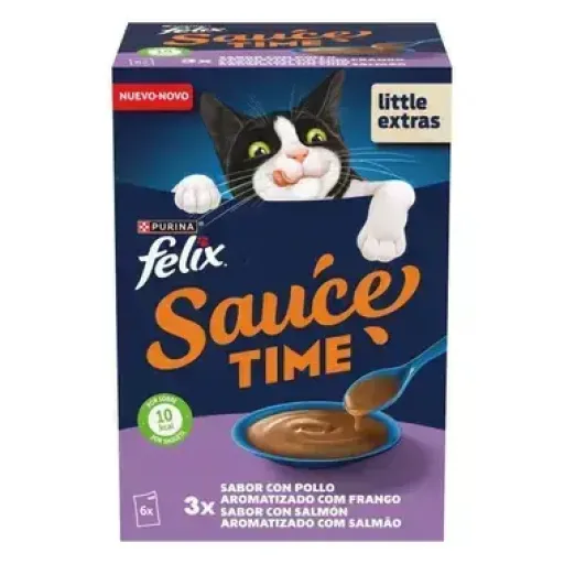 Purina Felix Felix Sauce Soup Pollo Y Salm&oacute;n (6X40G)