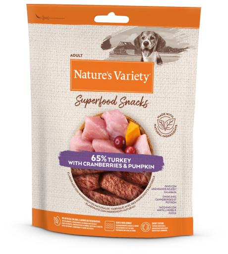 Nature's Variety Snacks Superfoods de Pavo para Perro