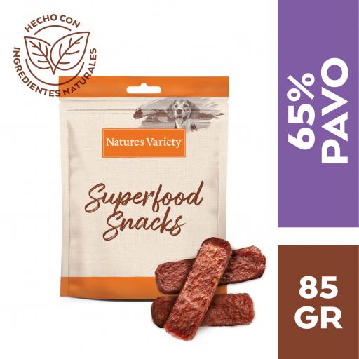 Nature's Variety Snacks Superfoods de Pavo para Perro